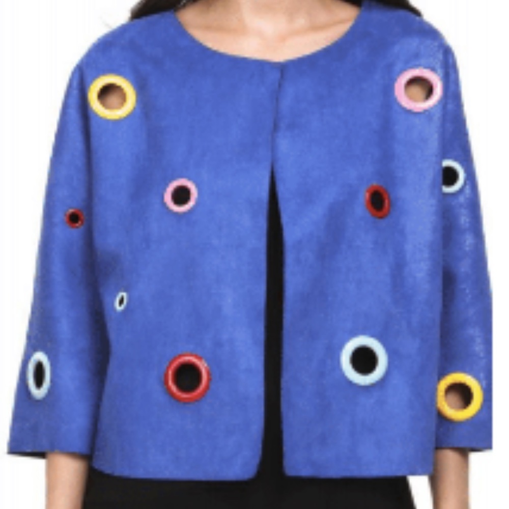 Grommet Vegan Suede Jacket